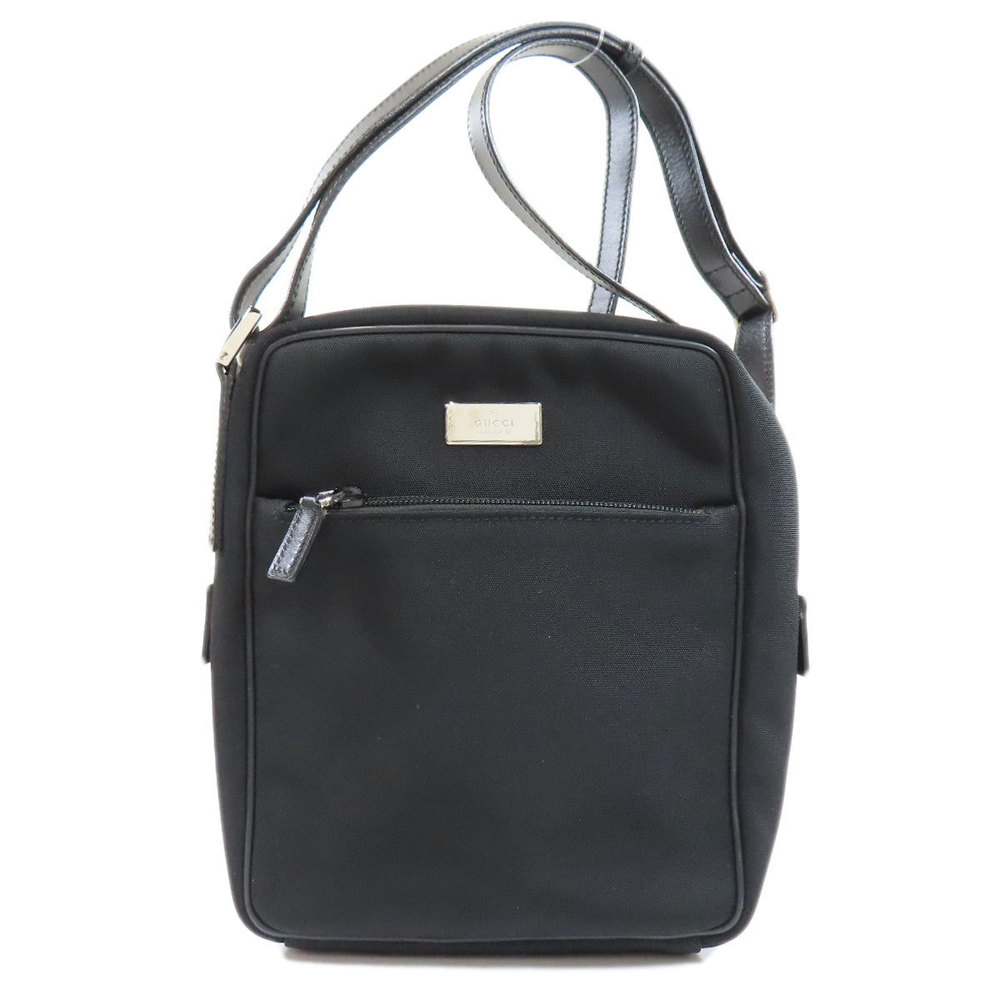 Gucci Shoulder Bag Canvas Sling Black - Picture 1 of 10
